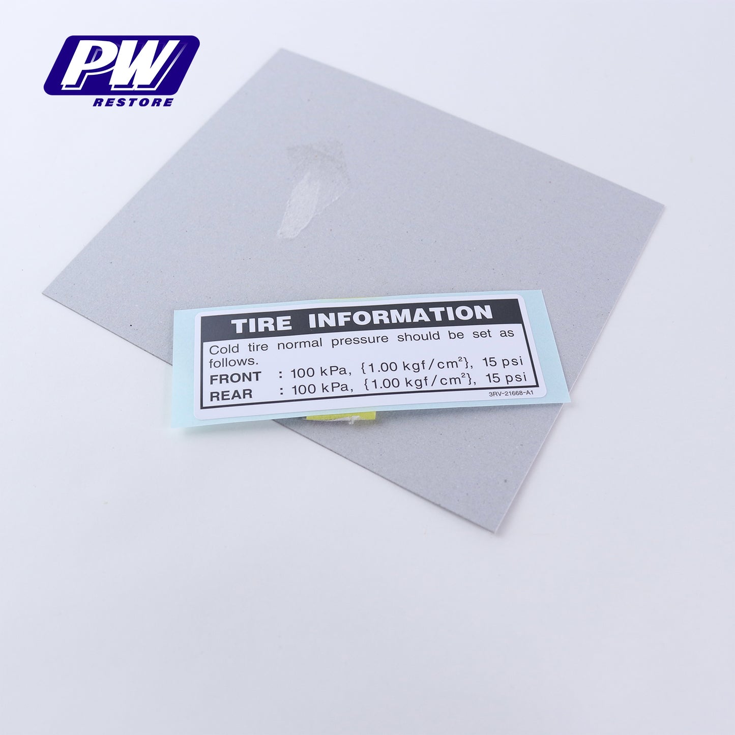 18.17 - Sticker "label tire" Yamaha PW 80 3RV-21668-A1