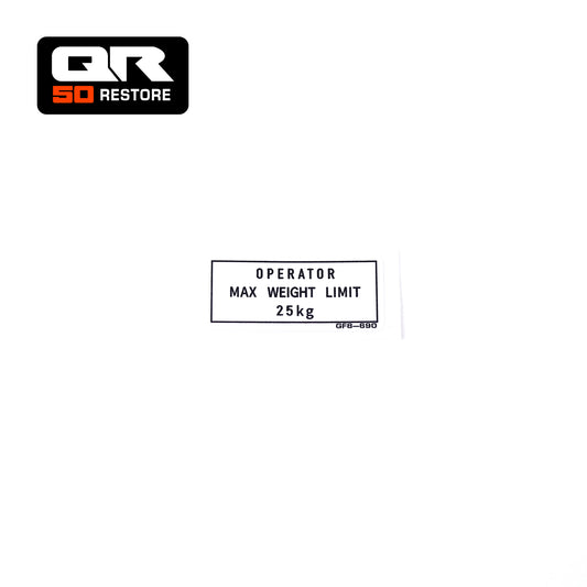 I10 - Etiquette "operator" 1997 HONDA QR 50