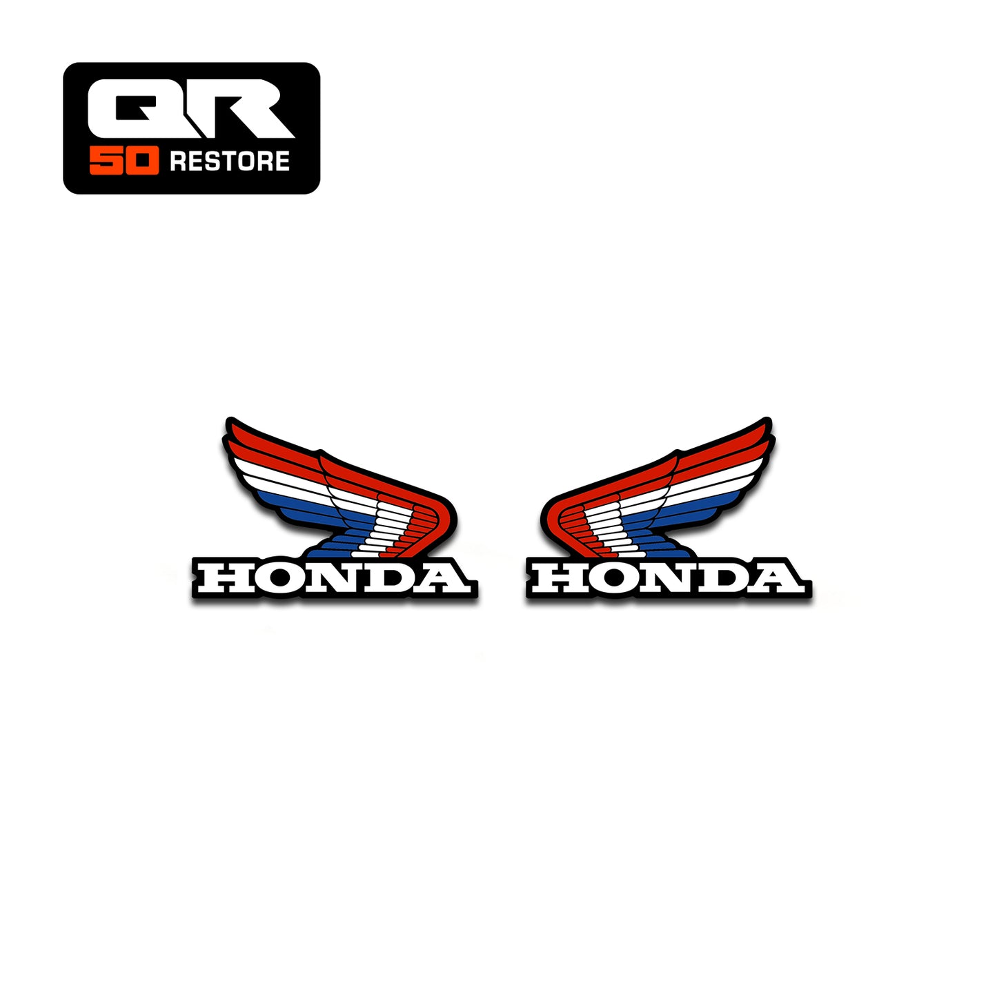 H14-1 - Stickers réservoir (paire) HONDA QR 50 1985