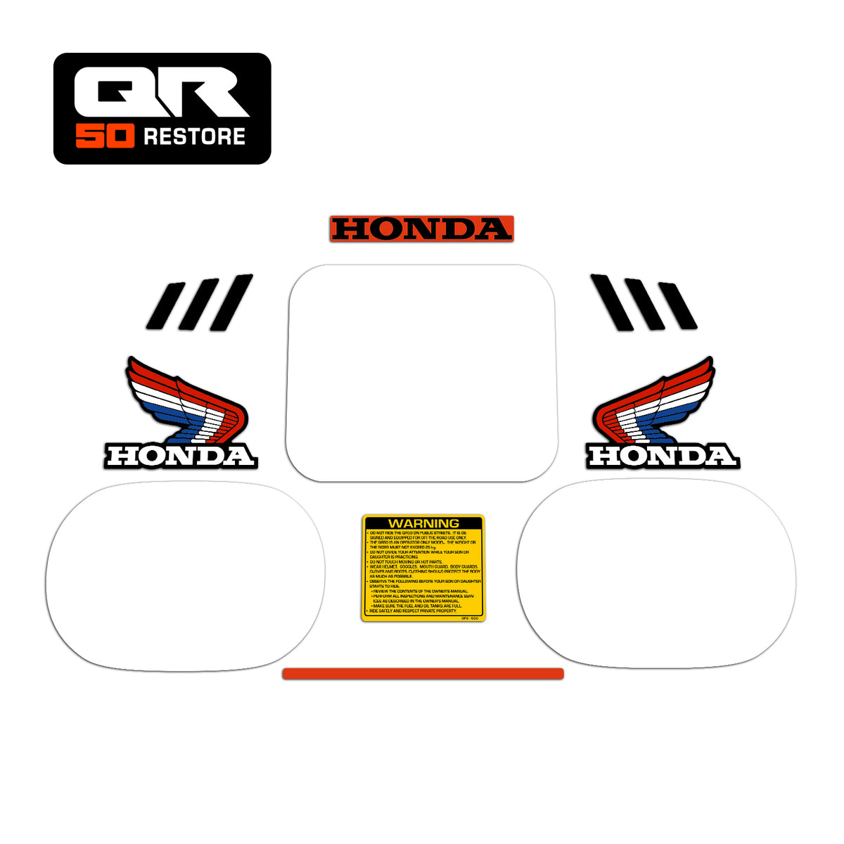 Q50s Sticker H13-2 - Deco kit 1985 / Stickers kit 1985 HONDA QR 50 – QR50 Restore